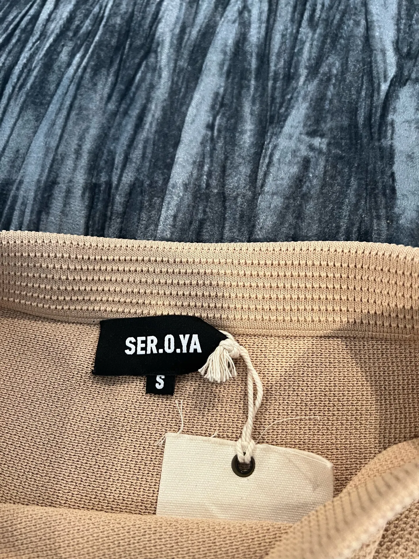 SER.O.YA Beige Knit Skirt Size S Tan - Image 2