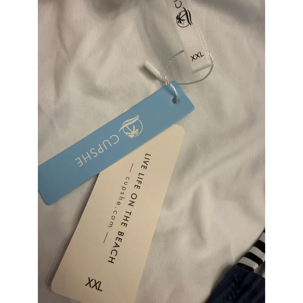 Cupshe Ribbed and Strappy Bikini Swim Suit Set Women’s Size XXL Navy Blue NWT - Image 7