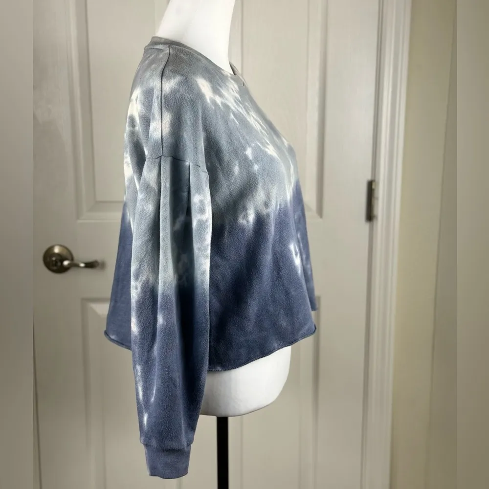 American Eagle Tie Dye Cropped Crew Neck Sweatshirt Small - Image 7