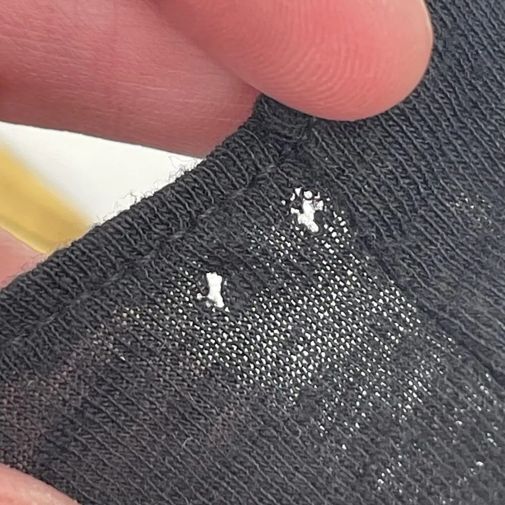 NATION LTD Dress Size Medium Elliot Ruffle Sleeve Black Pima Cotton Linen Blend - Image 6