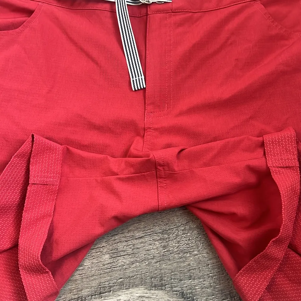 Zyia Active Women's Trail Shorts Size XXXL Red Belted Athletic Hiking #166 - Image 2