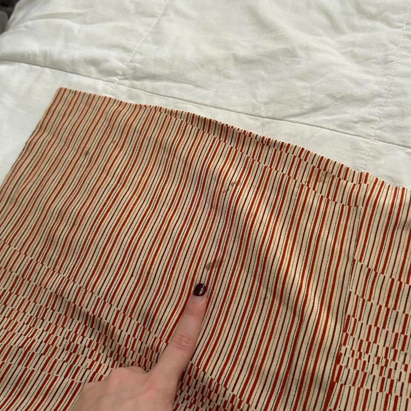 Japanese vintage red and cream striped Haori floral pattern lining From Japan Pink Size undefined - Image 8