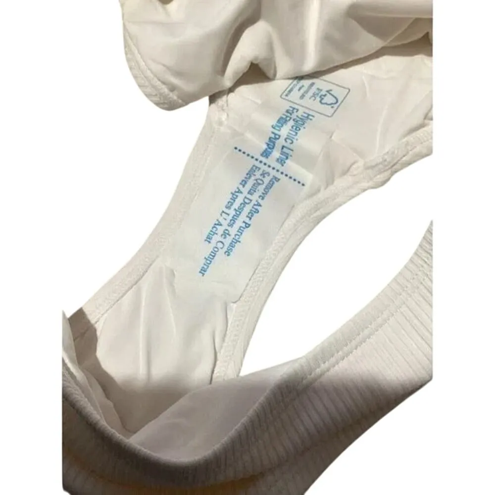 NWT Andie Swim The Bikini Ribbed Bottom Medium Coverage Low Rise M Coco White - Image 12