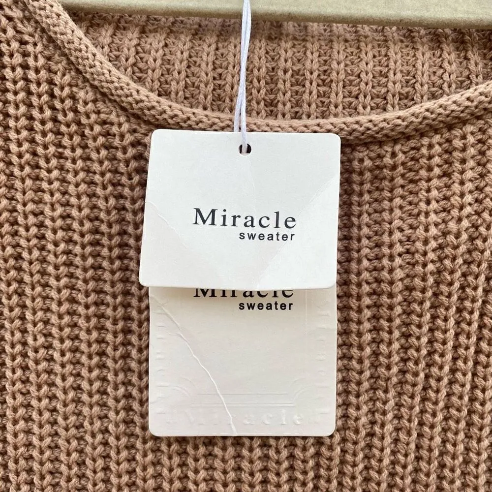 Miracle USA Tan Knitted Sweater NWT | M/L Tan Size M - Image 3