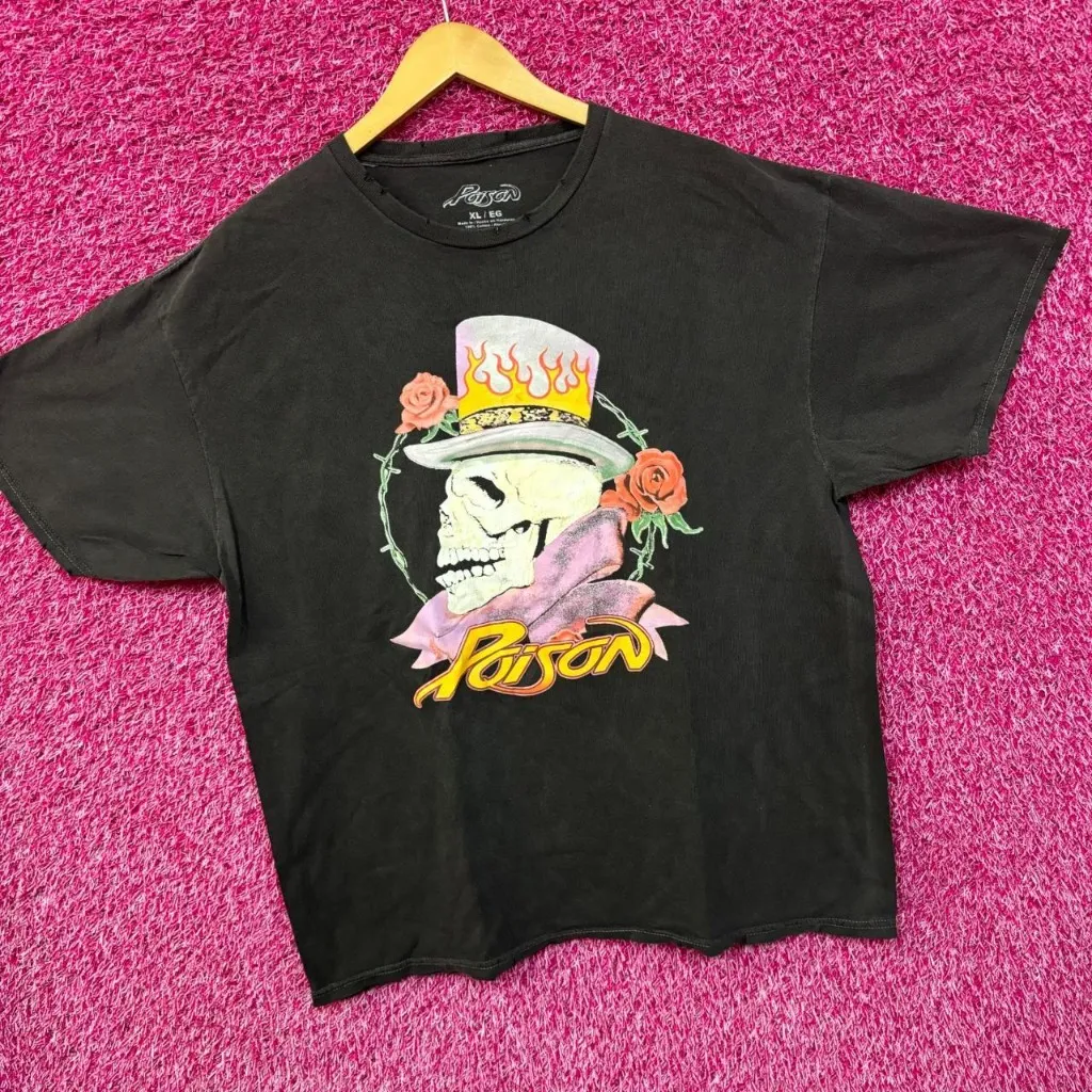 Poison Flesh Blood & Videotape Video Album Cover Rock Tee XL  - Image 3