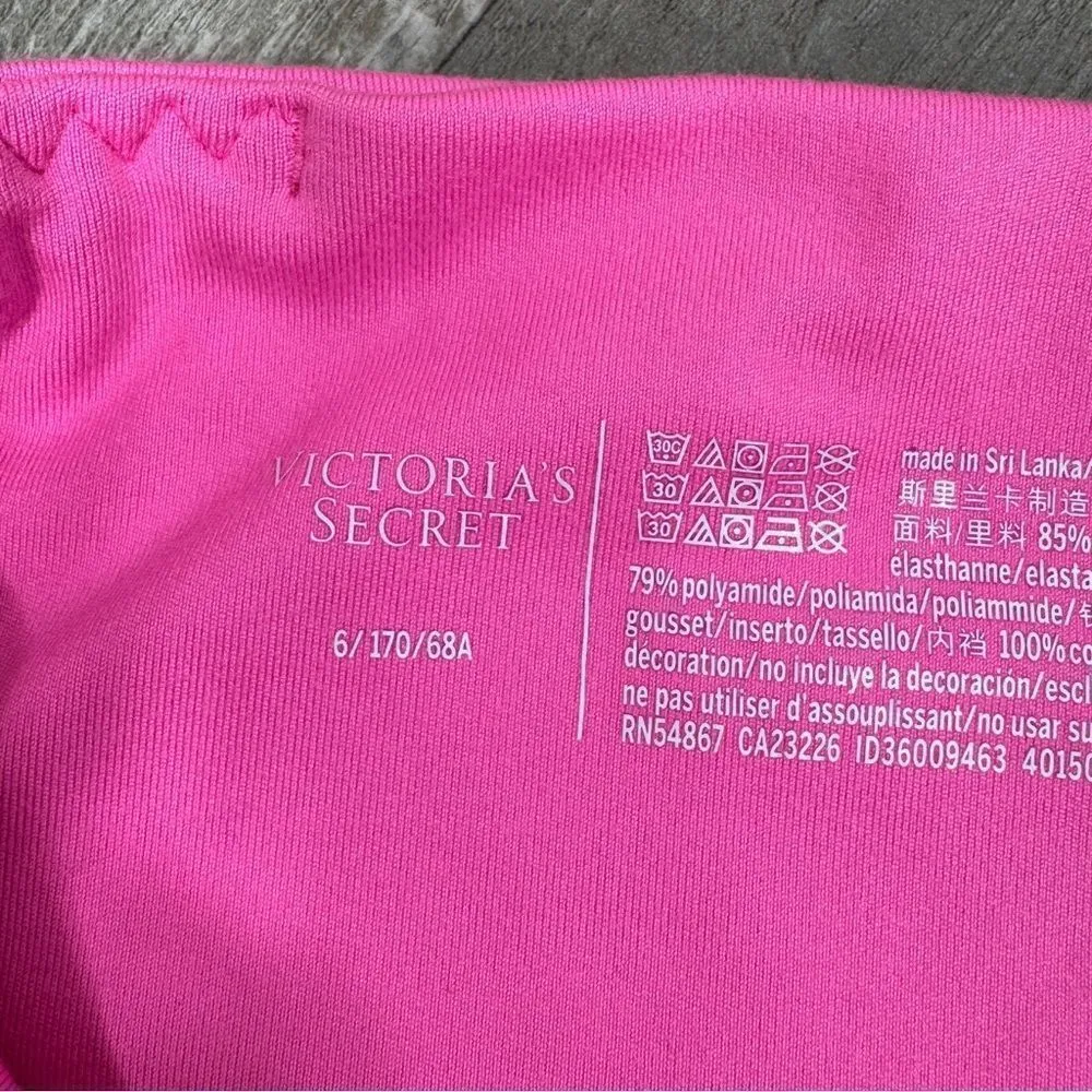 Victorias Secret Incredible Essential Lace Up Mesh Panel Leggings Hot Pink 6 - Image 7