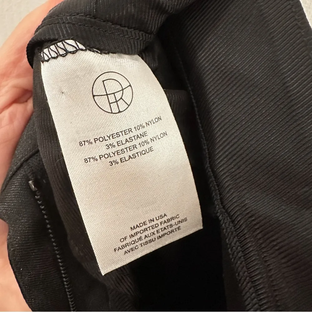 The Row Satin Stretch Slim Leg Ankle Pants Black Flat Front sz 2 - Image 9