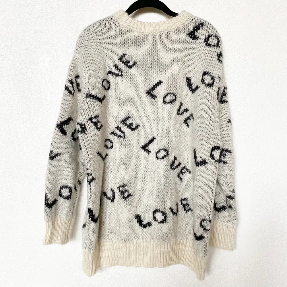 Skullhouse Love Graphic Crewneck Wool Blend Sweater Size L/XL Size L - Image 8