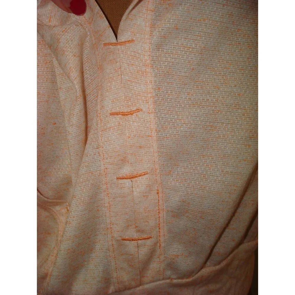 New Womens PrAna NWT S Top Oceane SS Hemp Peach SS Pocket Logo Light Orange - Image 4