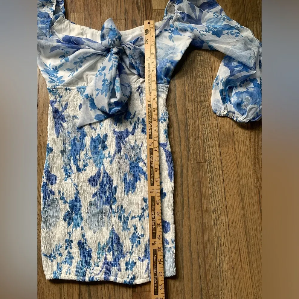 NWT Hello Molly calendar girl dress blue white blue print 6 - Image 11