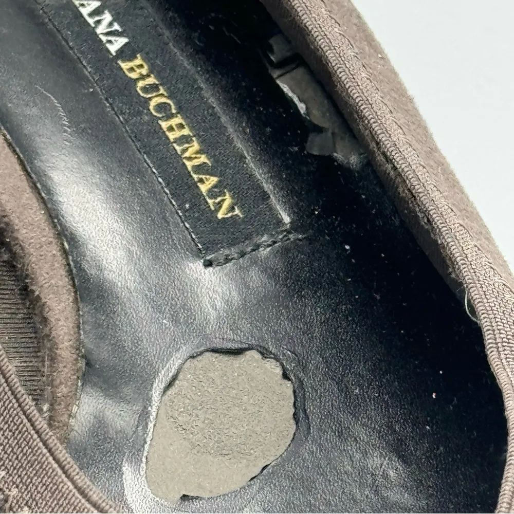 Dana Buchman Women Wedge Pump Shoes Size 10M 3-Tone Blue Gray Black Faux Suede - Image 11