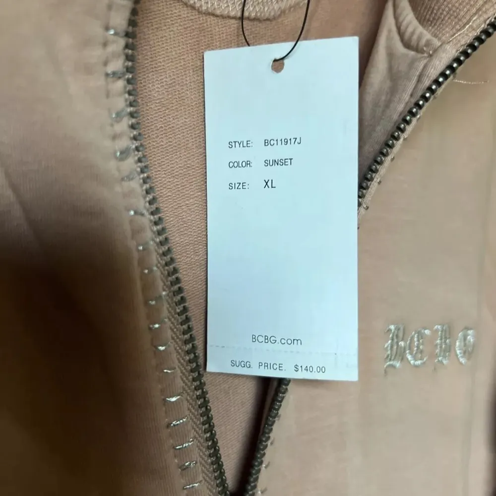 BCBGMAXAZRIA full zip up sweater ;color:sunset, SZ:x- Large|cozy|Y2K|Casual| - Image 3