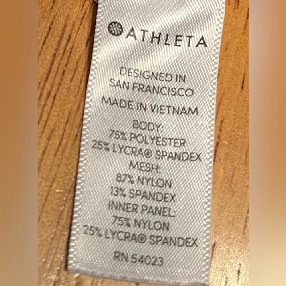 Athleta Mudra high waisted white floral leggings, size XS - Image 8