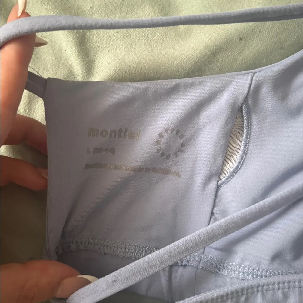 Lavender blue Strappy Sports Bra Purple Size L - Image 4