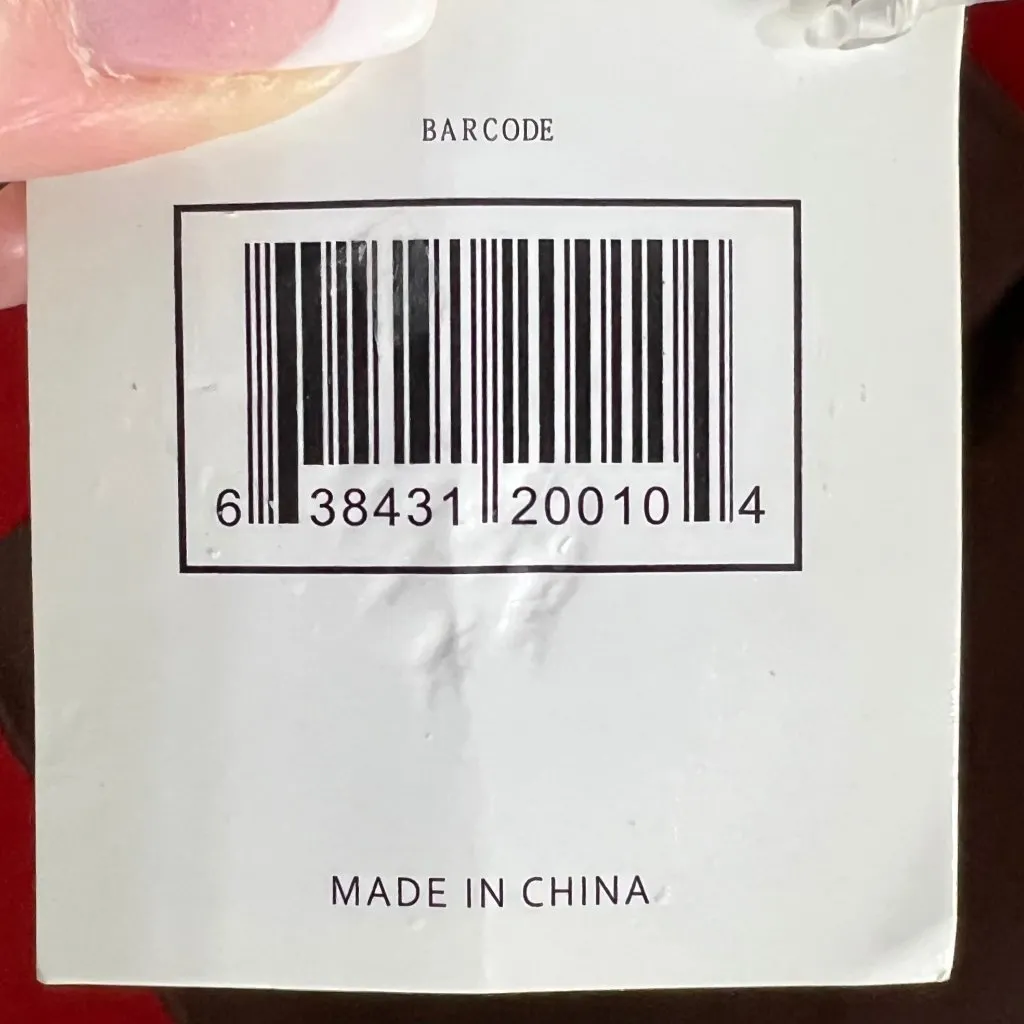 Red Felted Tote Bag Shopping New Use As Gift Bag Faux Leather Straps Pocket - Image 9