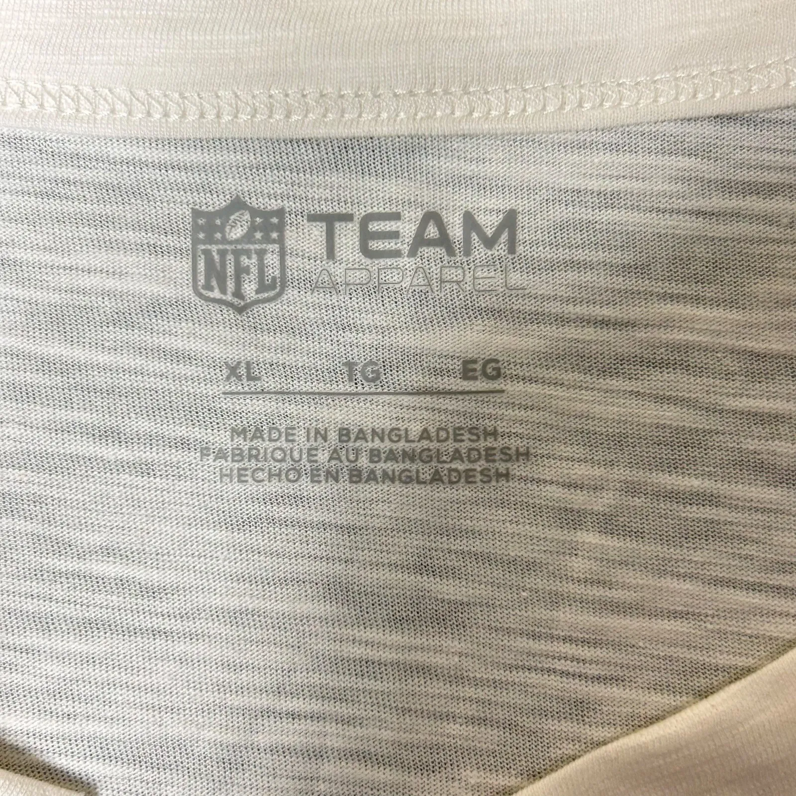 NWT New England Patriot Top Womens XL Cream NFL‎ Team Apparel Short Sleeve - Image 3