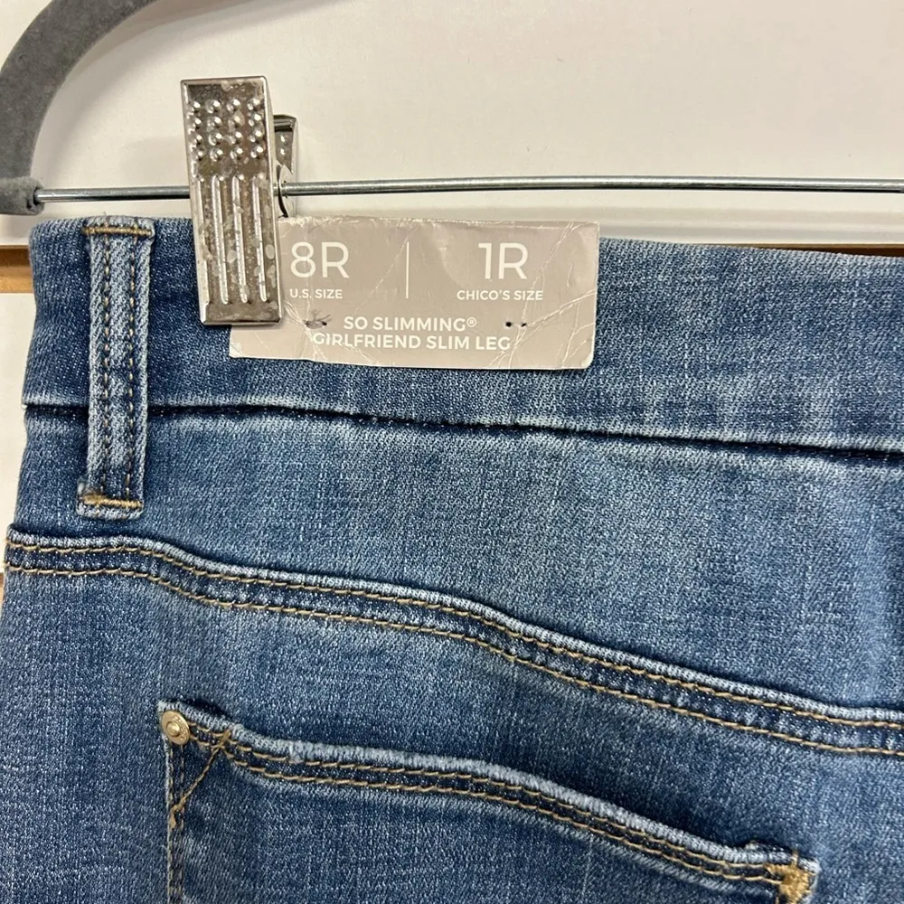 Chico’s So Slimming Velvet Side-Seam Girlfriend Ankle Jeans 1R/8R NWT - Image 7