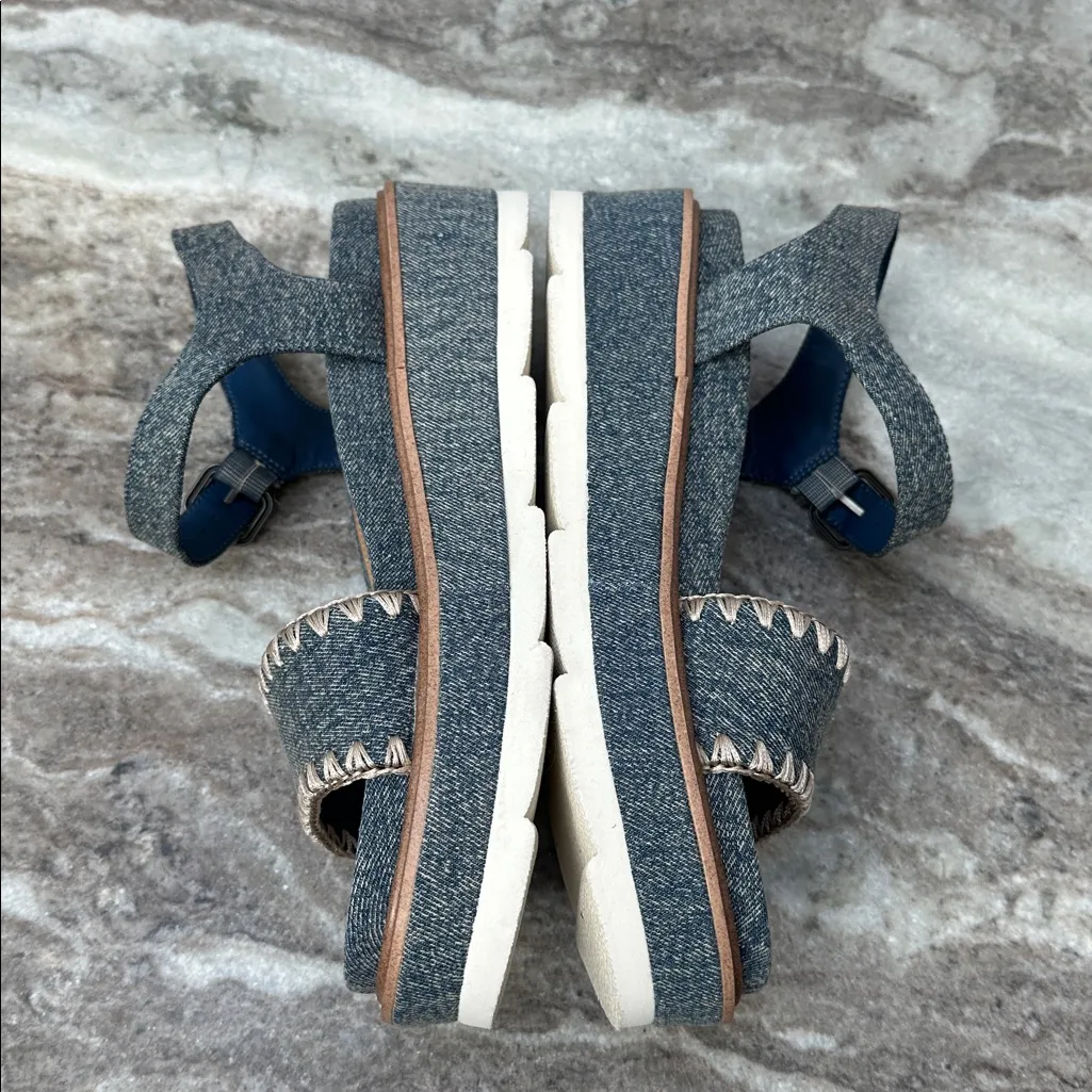 Wild Pair Women's Milliee Platform Sandals Blue Denim Size 8.5 - Image 6