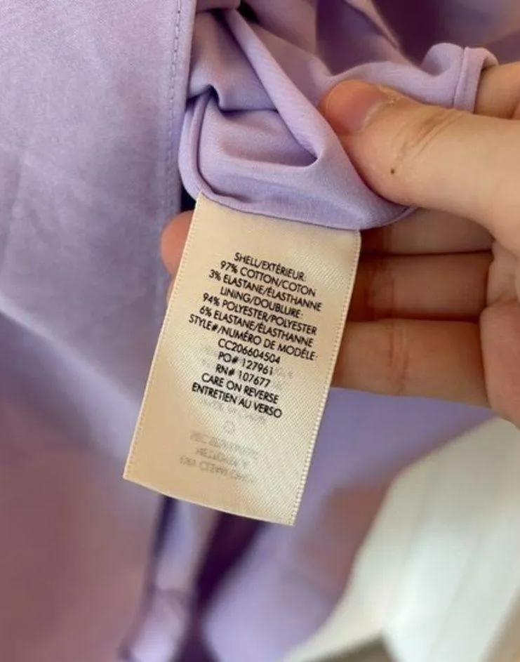 Alice + Olivia Hartley Tie-Back Lavender Midi Dress Size 8 NWT - Image 12