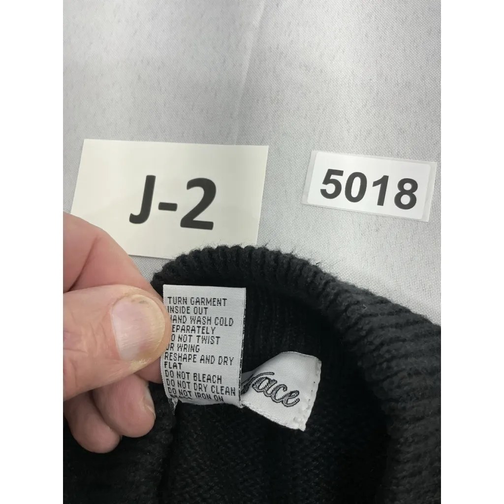 Womans Alexa Grace Pullover Sweater Medium Black Mock Neck Rhinestones - Image 4