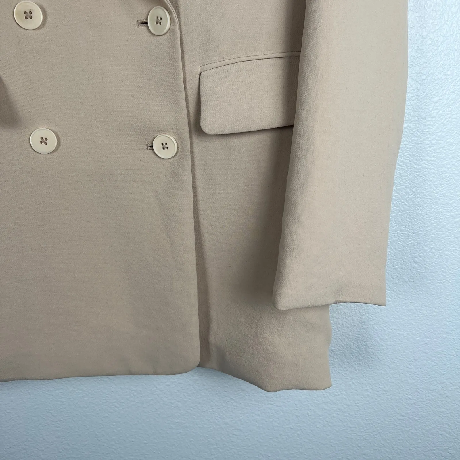 Aritzia Wilfred Women's Blazer Oat‎ Beige Sz XS - Image 4