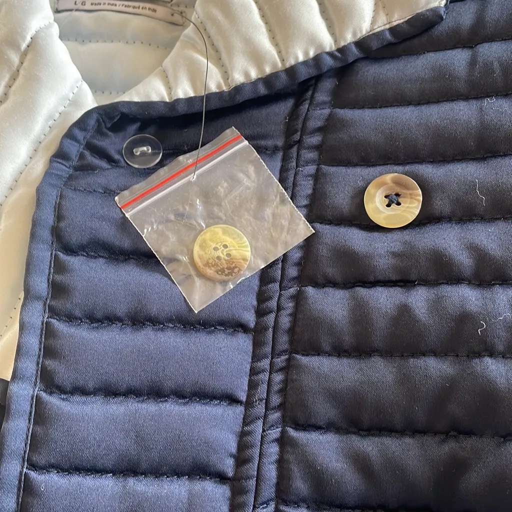 NWOT URBAN OUTFITTERS Quilted Satin Colorblock Jacket Coat L - Image 8