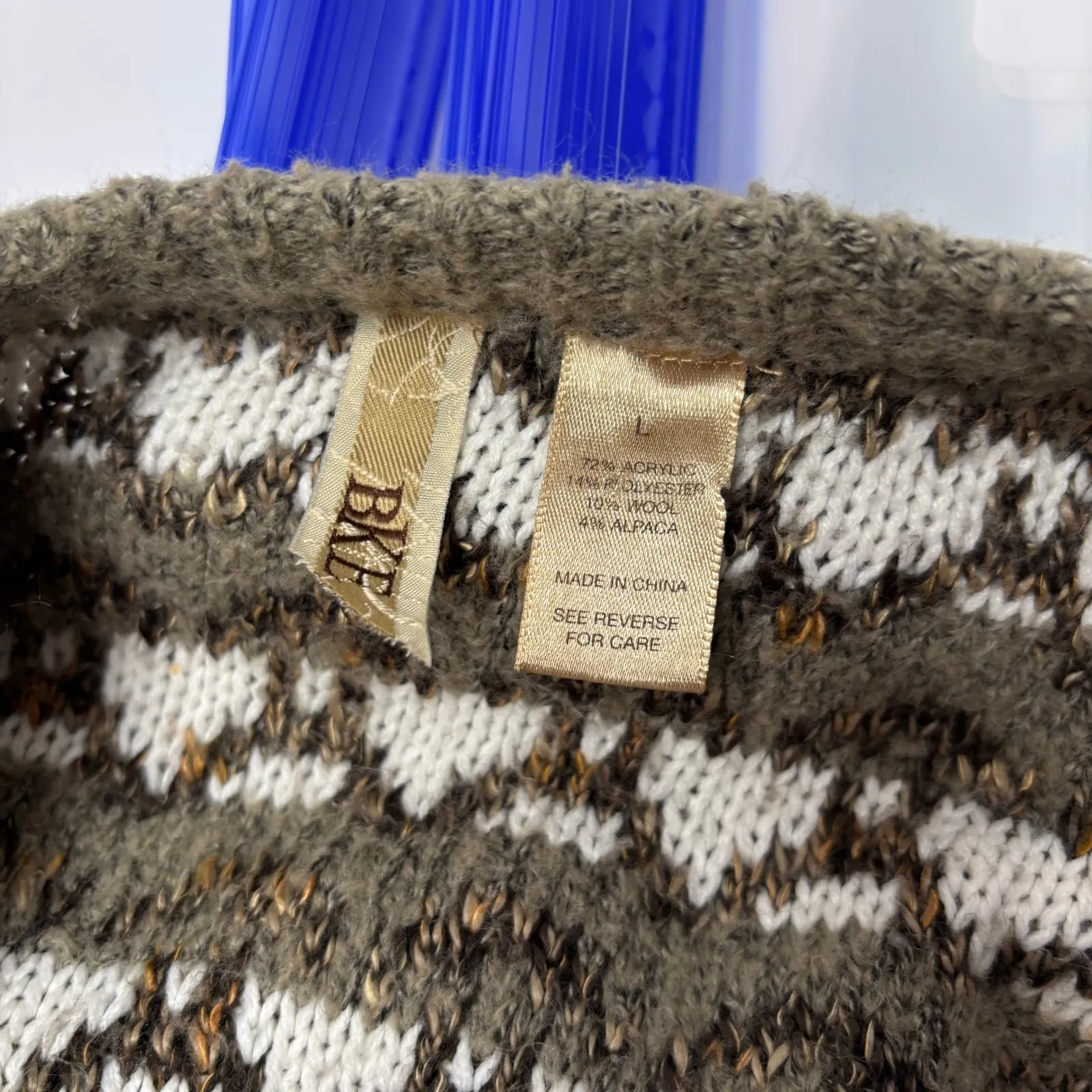 BKE Womens Green Knit Cardigan Wool Alpaca Blend Y2K Buttons L Fairy Grunge Boho - Image 3