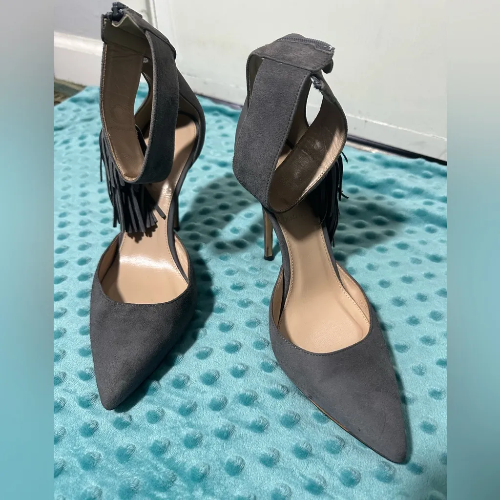 J. Crew Gray Women's Heels with Fringe - Image 2