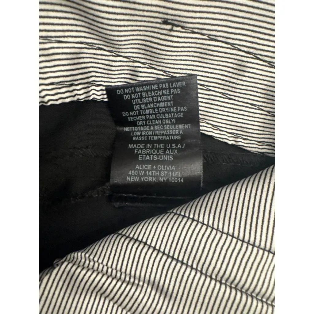 Alice + Olivia Stacey Bendet Black Virgin Wool Straight Leg Dress Pants 8 NWT - Image 6