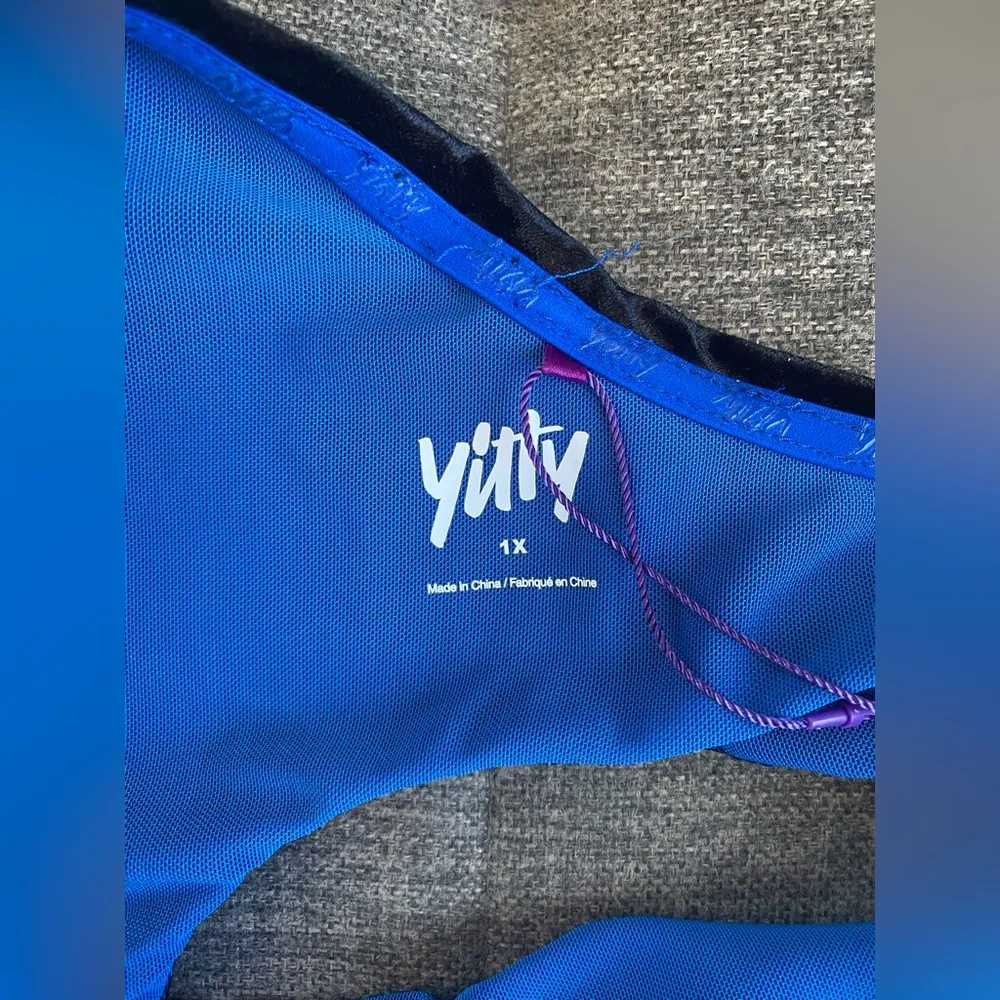 Yitty Plusshy Asymmetrical Velvet Bodysuit Size 1X - Image 4