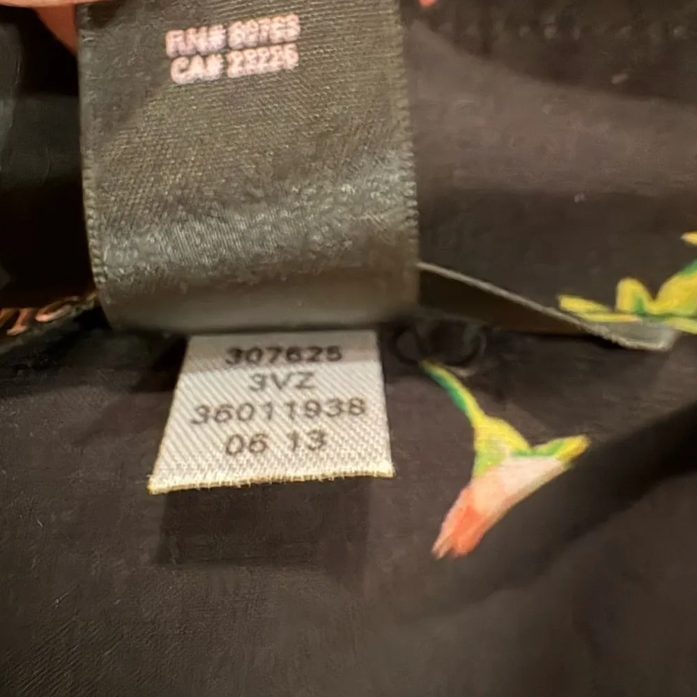 Victoria Secret Sheer Black With Pink Floral Button-Up Shirt Small - Image 8