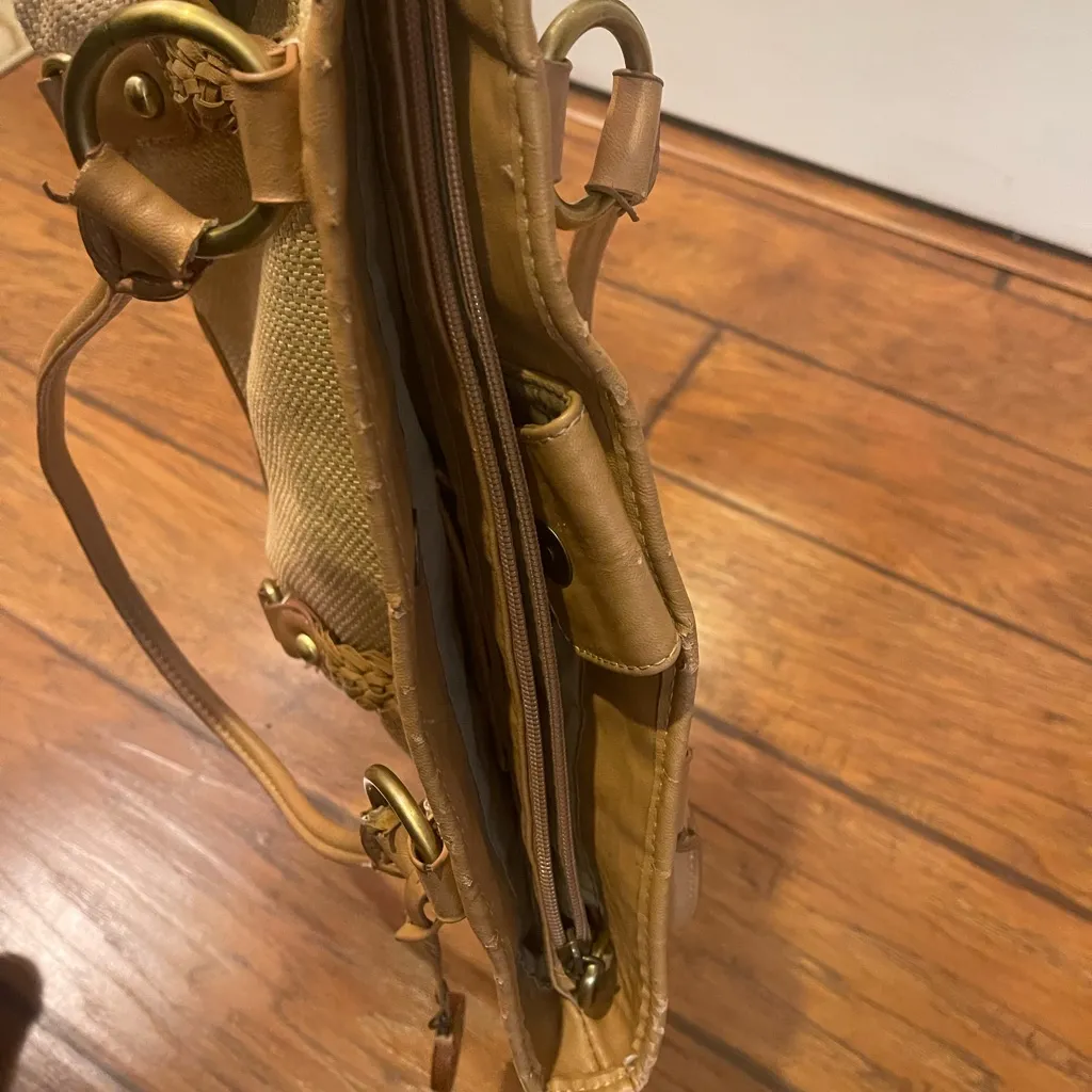 Giani Bernini tan woven purse bag tote - Image 9