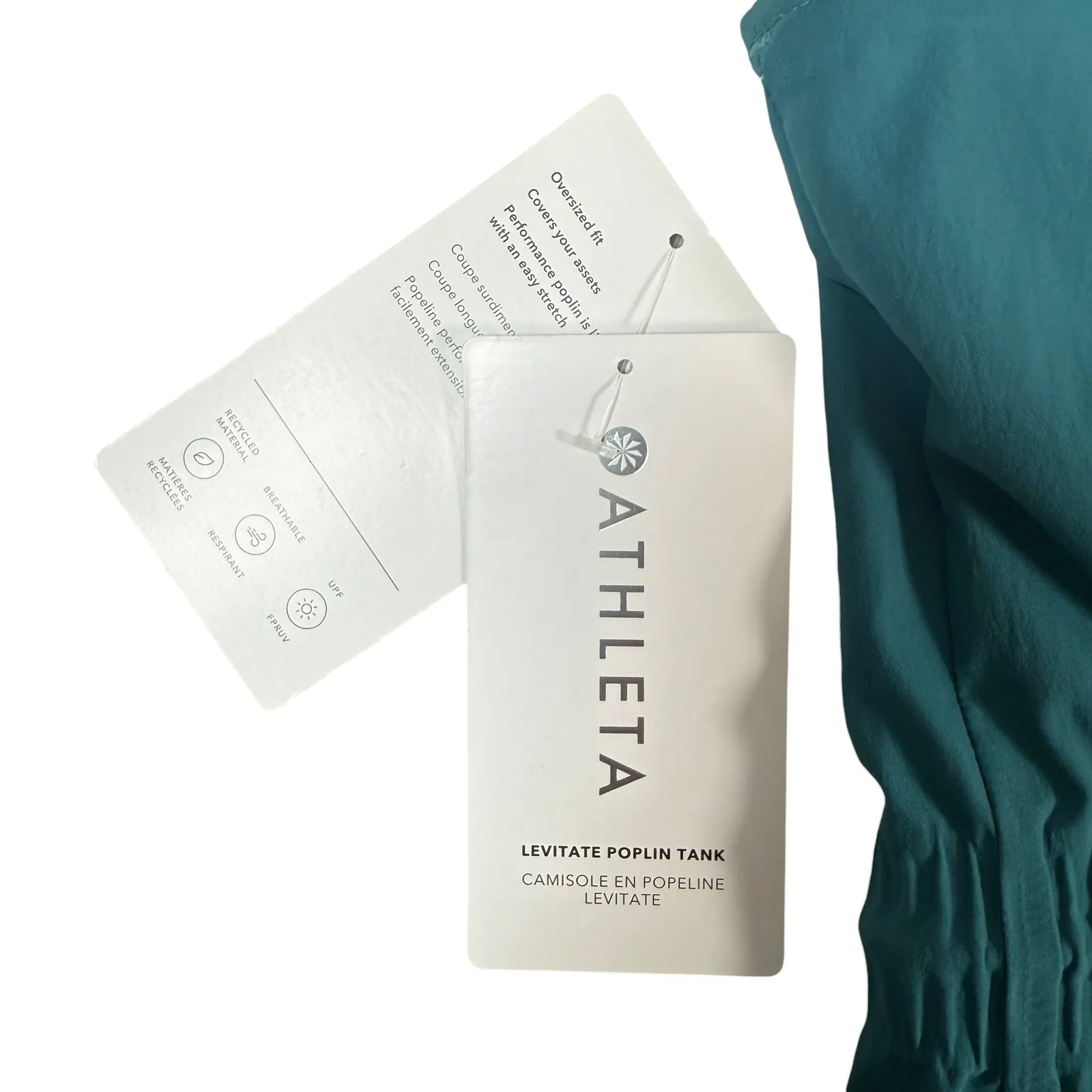 NWT $119 Athleta Size L Borealis Green Levitate Poplin Tank Top Shirt Golf - Image 10