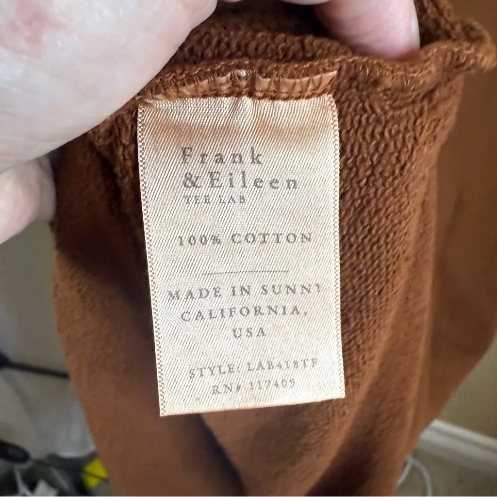 Frank & Eileen Small Cinnamon Brown Triple‎ Fleece Isabelle Funnel Neck Dress - Image 7