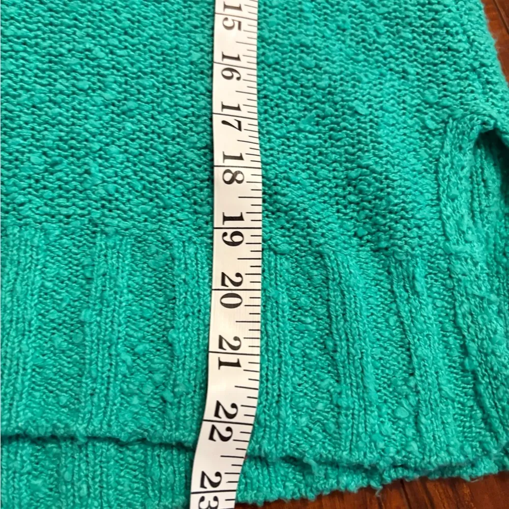 Anthropologie Pilcro Green Oversize V Neck Knit Cotton Textured Sweater Size Xs - Image 16