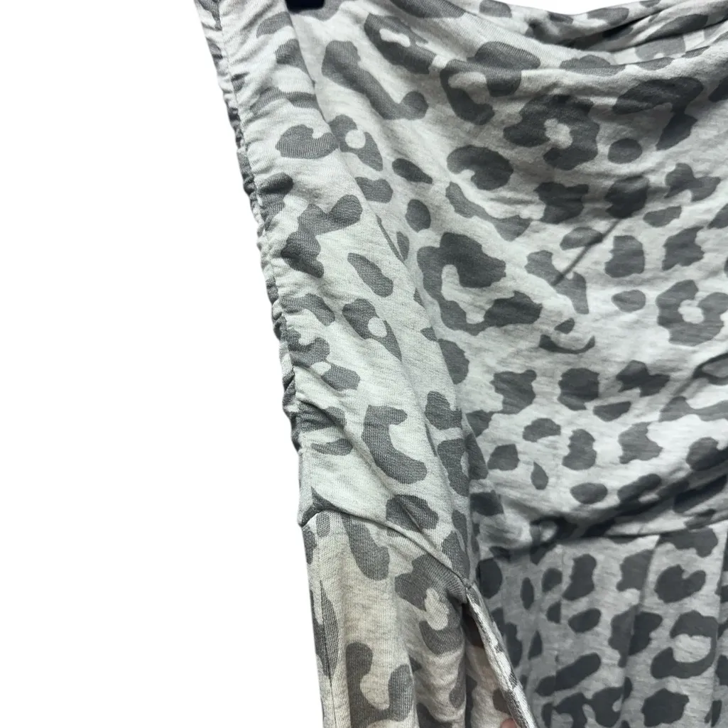 Antistar Gray Leopard Print Halter Jumpsuit Super Soft Medium - Image 8