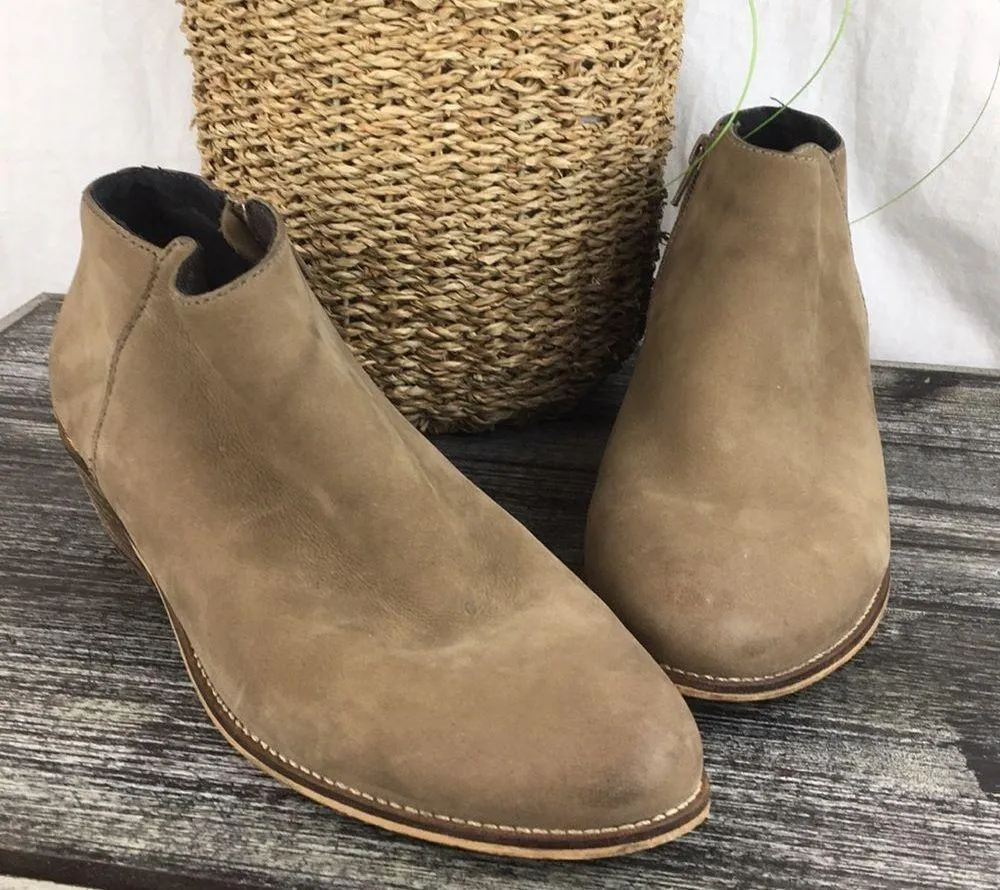 Steve Madden Taupe Brown Remingtn Zip Suede Boot Bootie 10 - Image 2