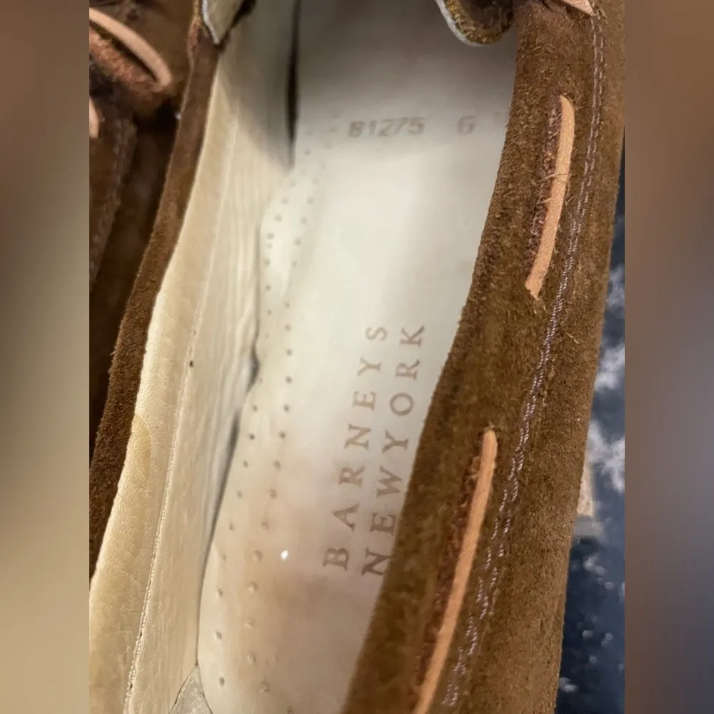 Barney’s New York Leather Moccasins Driving Shoes Loafers Classic Comfy Size 6 - Image 6