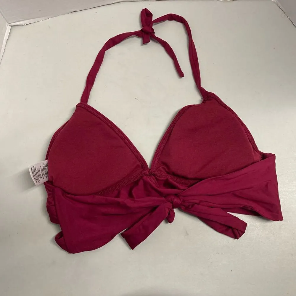 MOSSIMO Wine Bikini Top Size Large‎ Red - Image 7