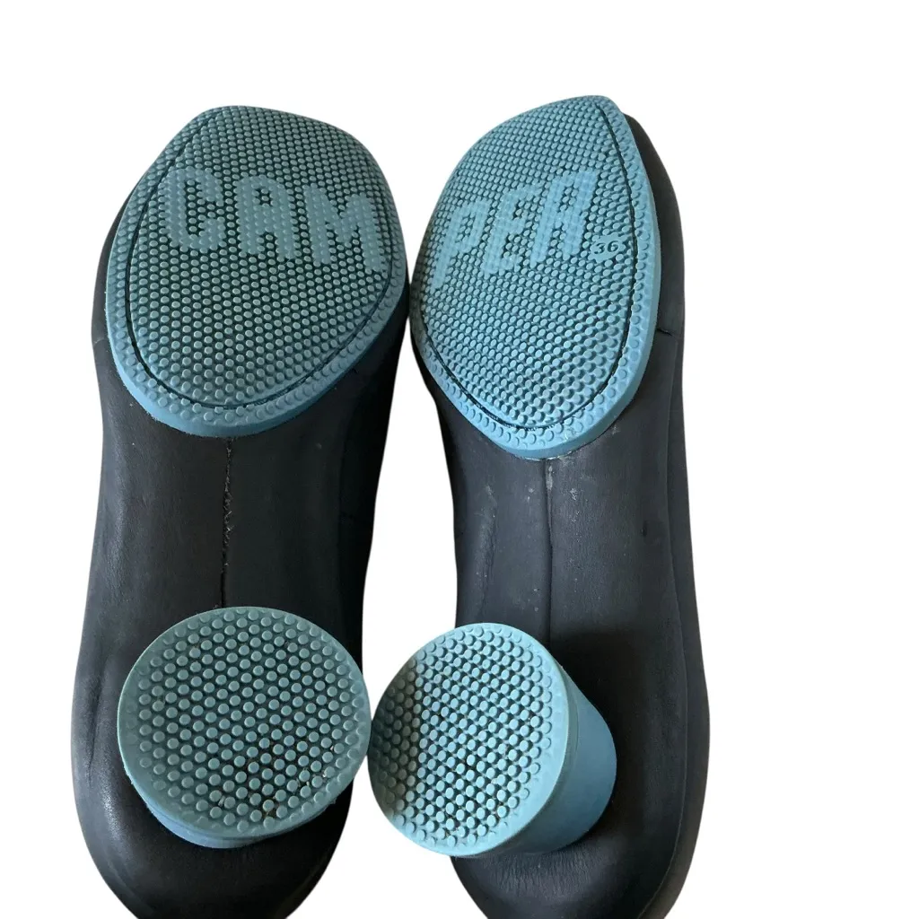 Camper women’s allright pumps black blue leather court shoes Sz 36 - Image 10