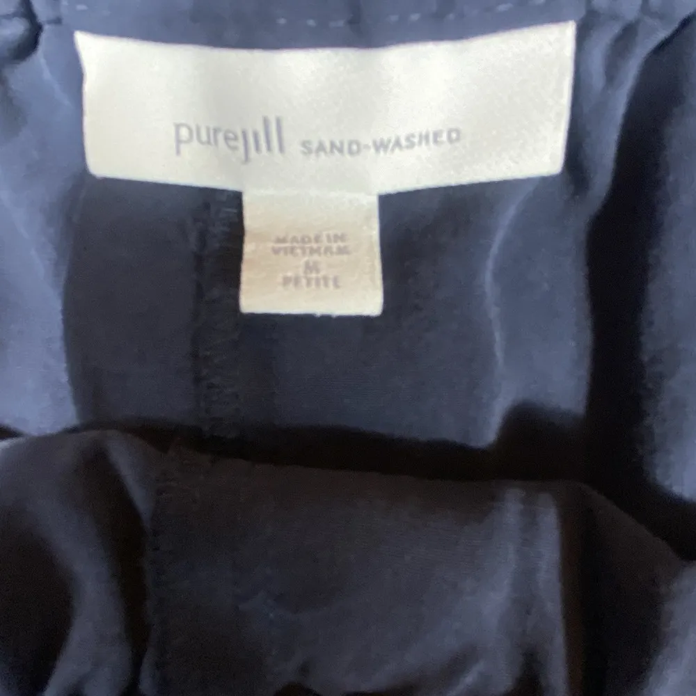 J. Jill Pure Pants Medium Sand Washed Blue Soft Woven Tapered Rayon Modal Casual - Image 9