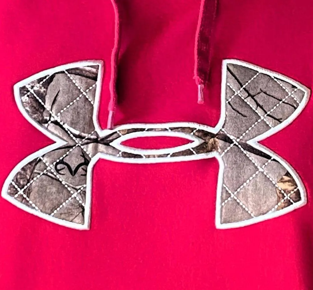 UNDER ARMOUR Hot Pink Camo Hoodie Waterproof Storm Caliber Sweatshirt ~ XS - Image 3