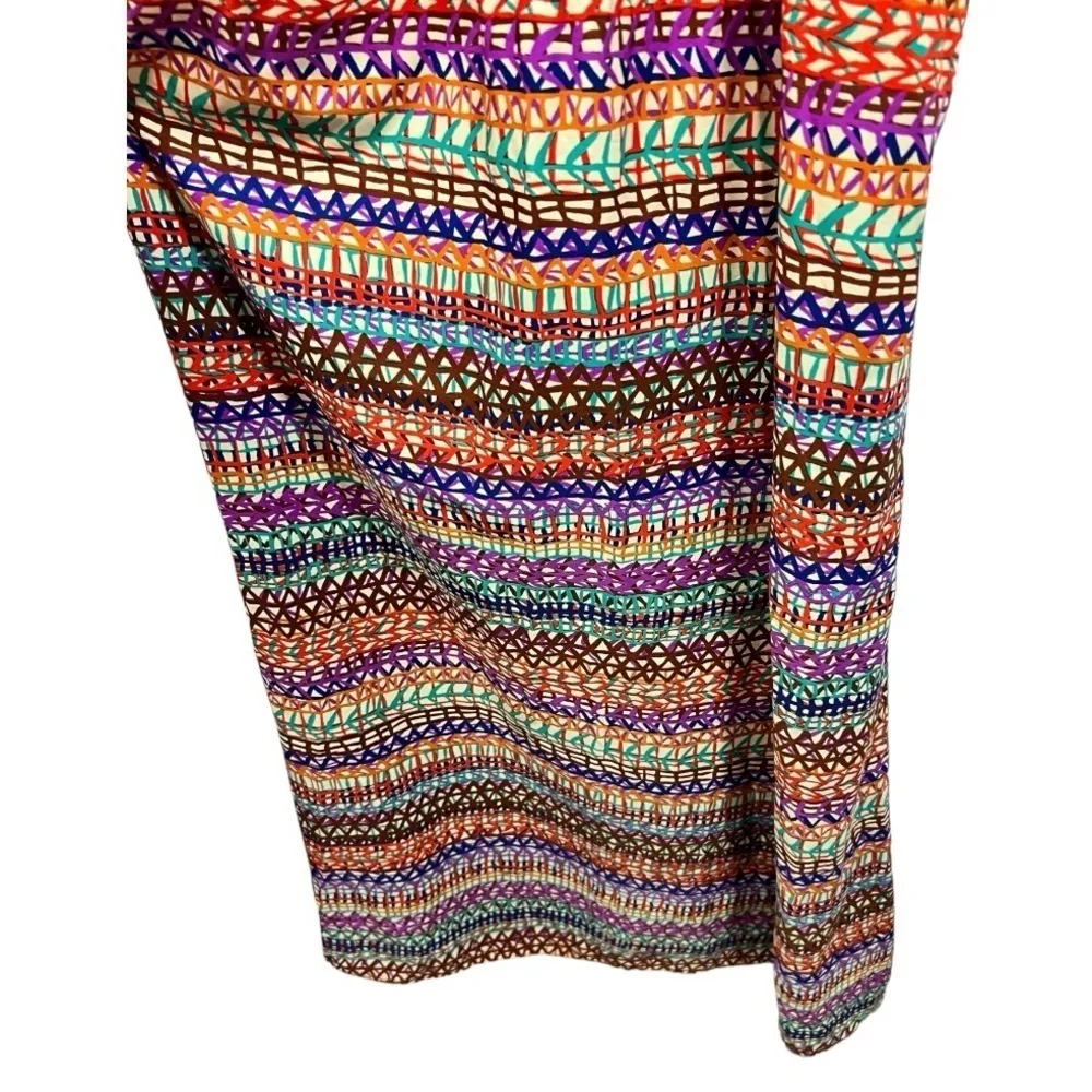 CeCe Annabelle Colorful Striped Maxi Sun Dress Size 6 Resortwear Vacation Travel - Image 10