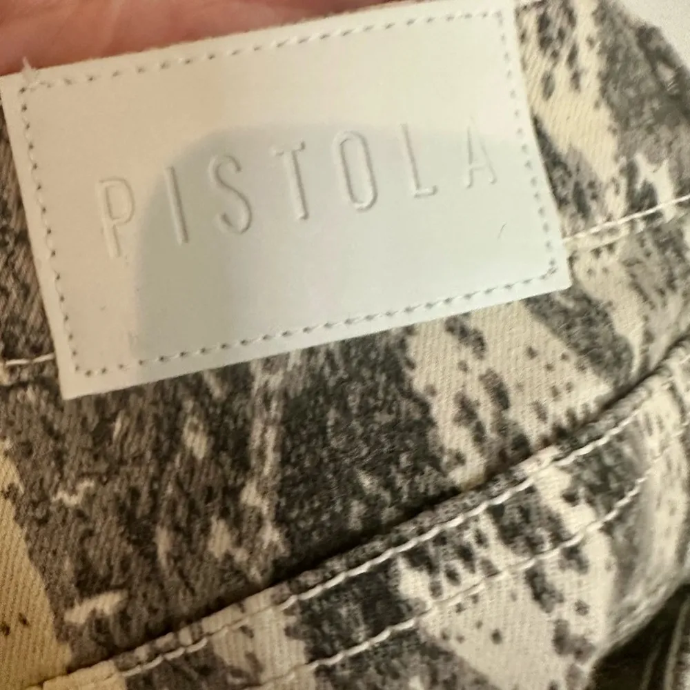 Revolve Pistola Snake Skin Print Raw Hem Jeans Size 28 NWT! - Image 6