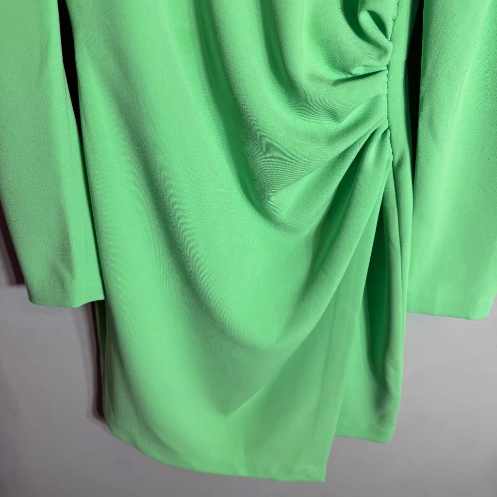 A.L.C. Cady Jane Long Sleeve Asymmetrical Mini Dress Womens 0 Green Cocktail NWT - Image 10