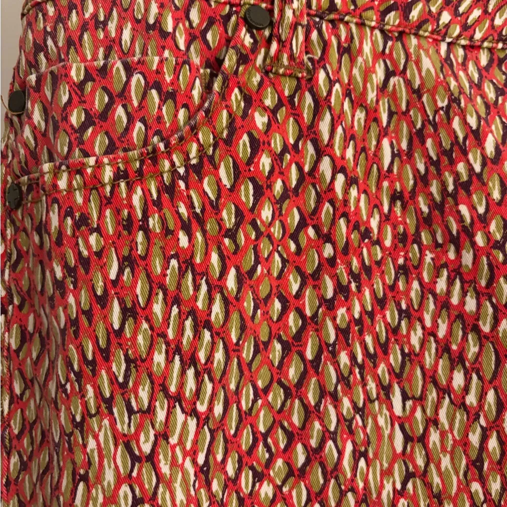 Liverpool Red & Olive Green Patterned ankle - Image 6