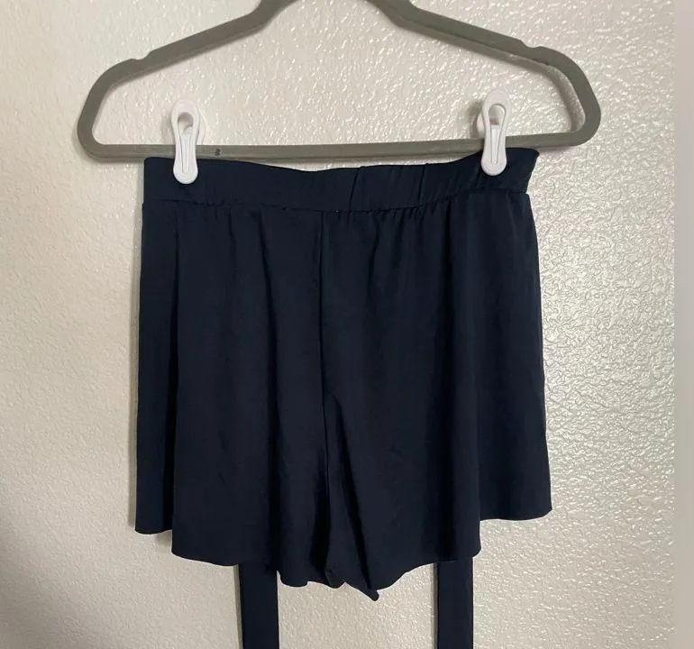 Tie Front Flowy Shorts Blue Size XS - Image 4