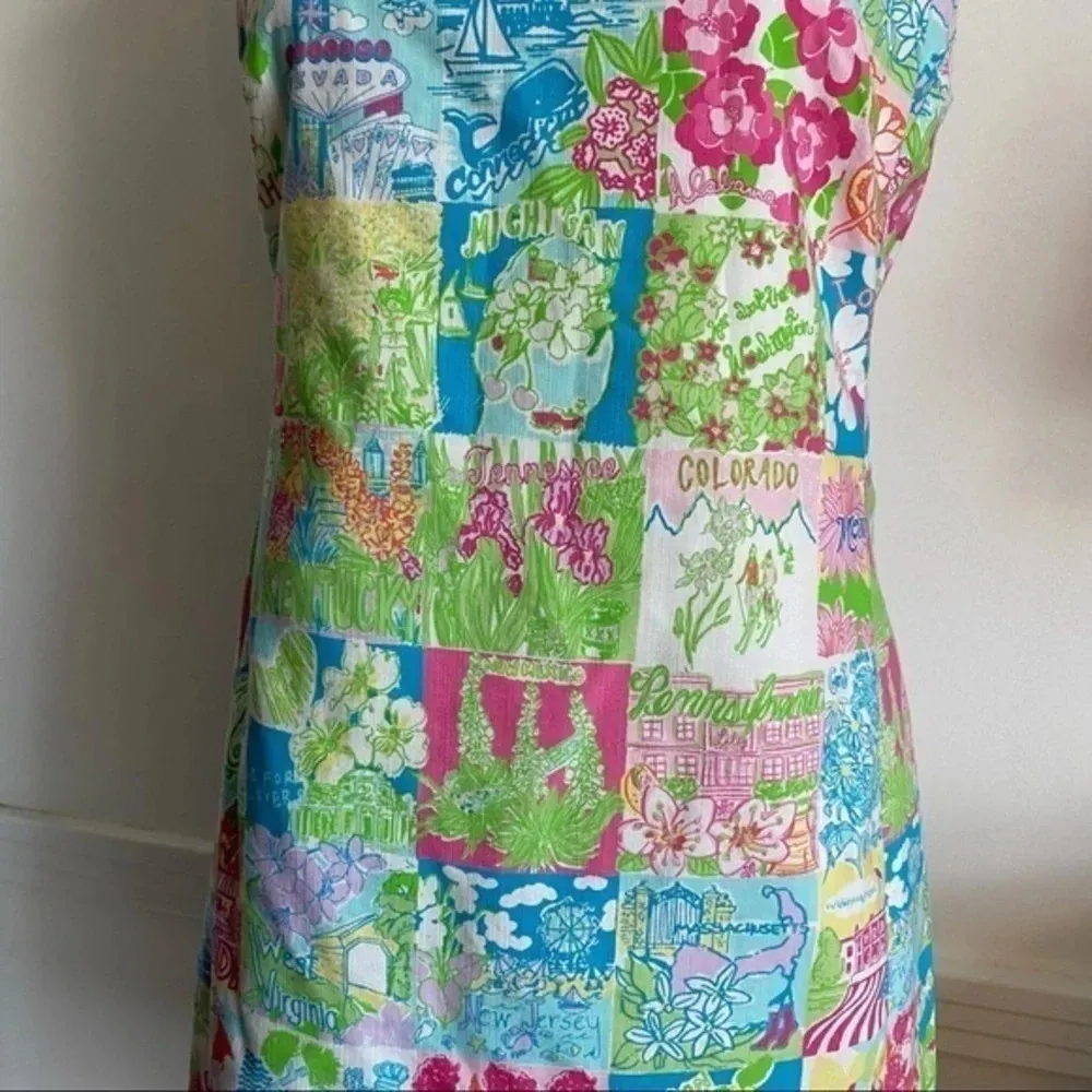 Lilly Pulitzer • Ricci State Of Mind States Patchwork Dress - Image 3