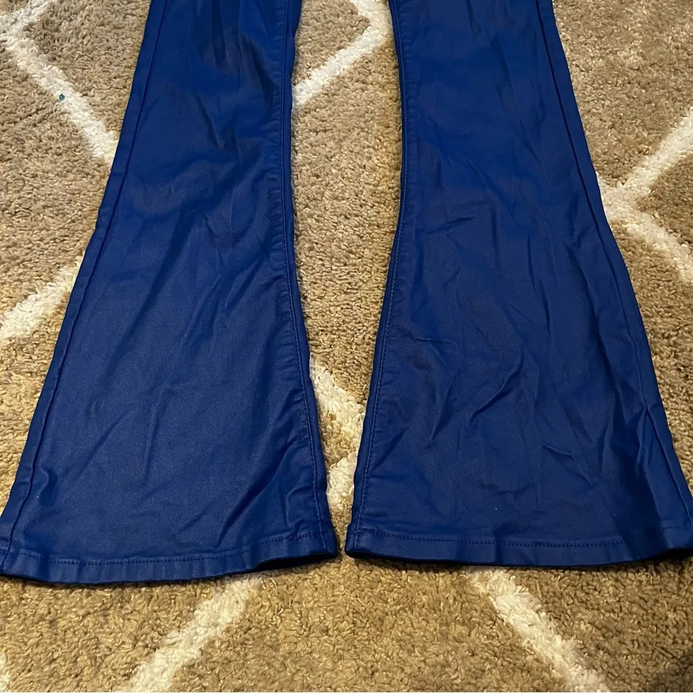 Edikted Luna Faux Leather Flare Jeans size S - Image 3