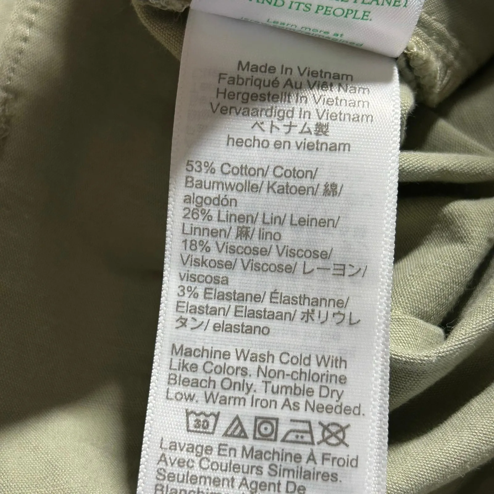 J. Crew Factory Women's High Rise Wide Leg Cropped Green Pants 24 P Petite New - Image 8